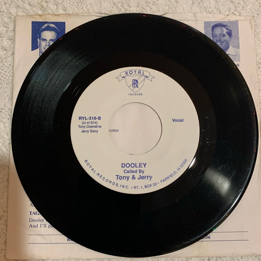 Rare Square Dance 45 “Dooley” Tony Oxendine Jerry Story Royal Records RYL 316